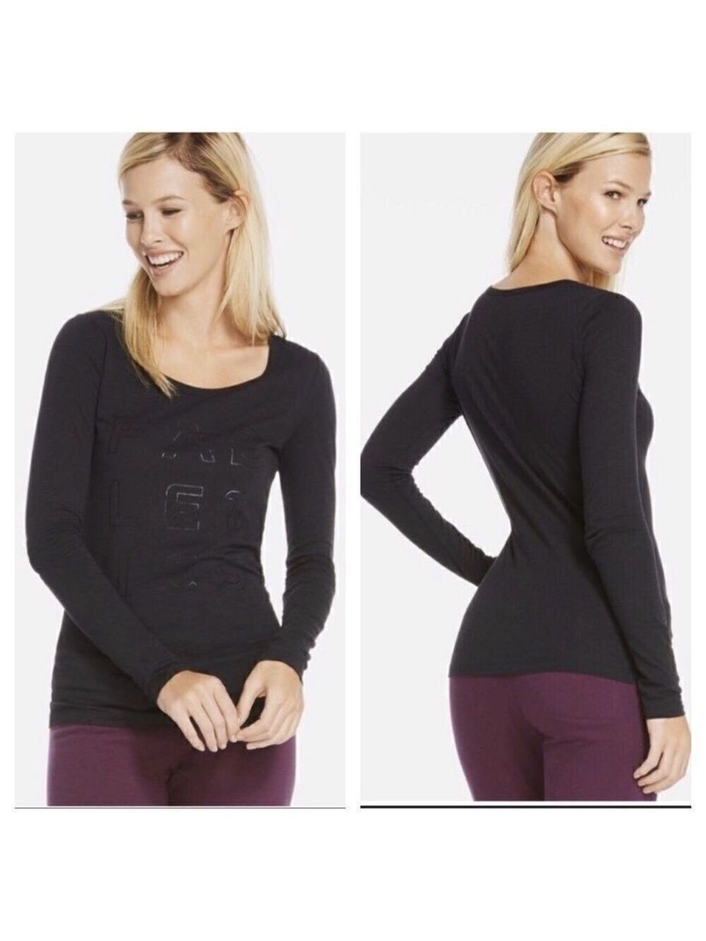 Fabletics‎ Scoop Long Sleeve Logo Tee II Top
